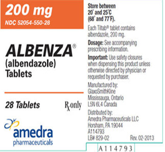 Albendazole (Albenza) 400mg  x 1's